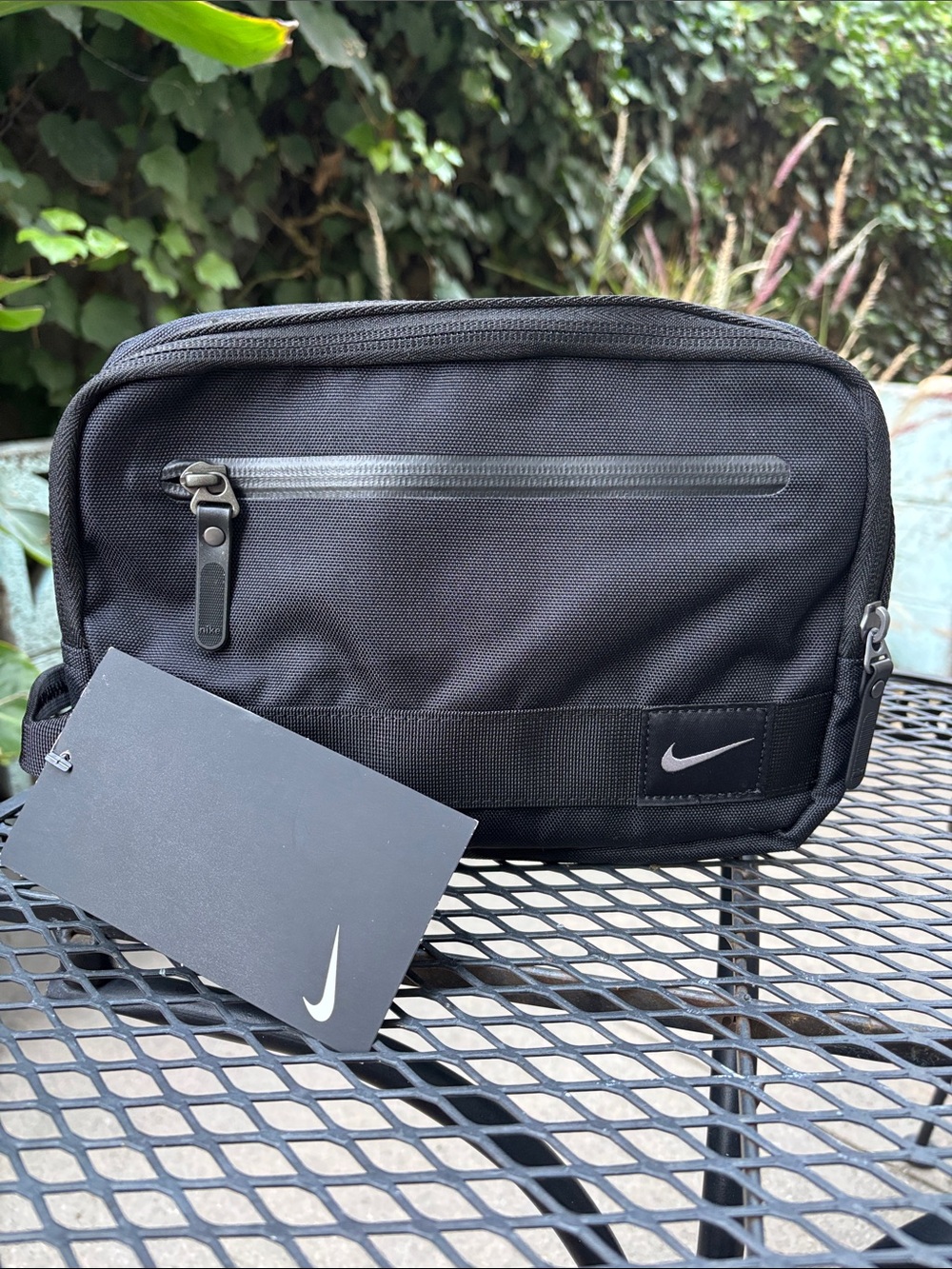 Nike Black Toiletry / Travel Pouch with Zip Front Pocket